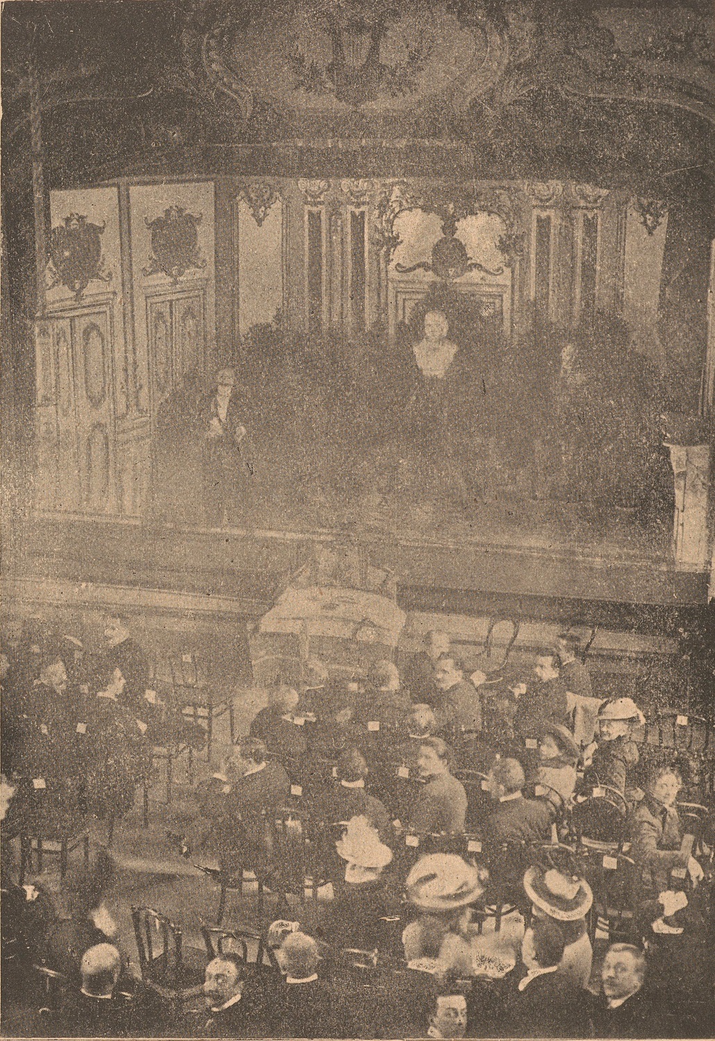 Inside the People's Theatre, where the meeting took place. Photo from the opening day of the theatre in 1901.