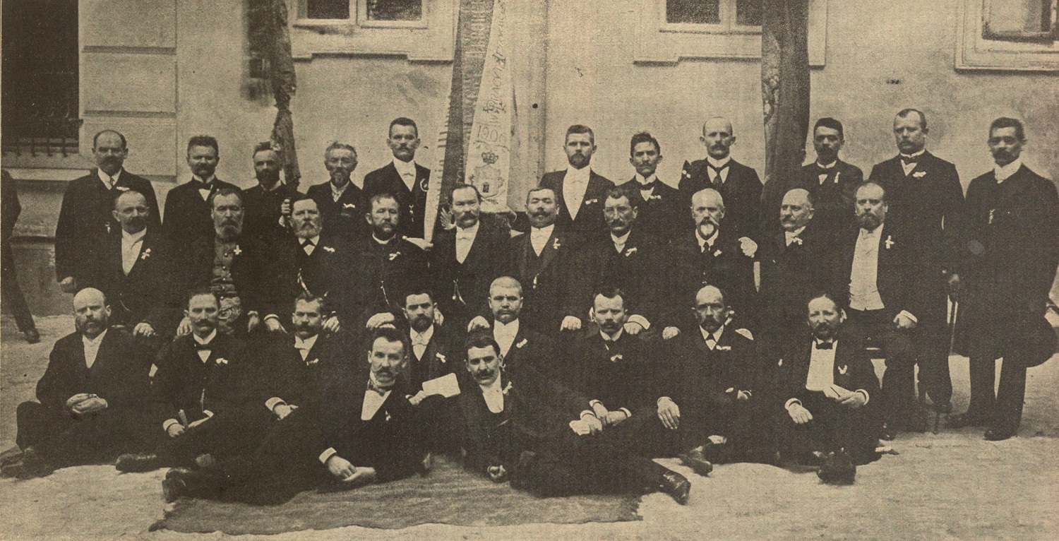 З ювілею шевців у 1907 році: члени виконавчого і "штандарового" комітетів