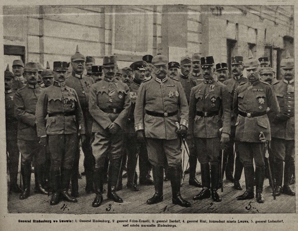 Hindenburg's meeting at the Lviv railway station